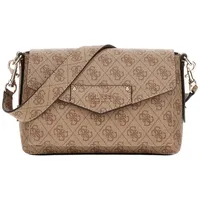 GUESS Eco Brenton Flap Schultertasche - Latte Logo - One Size