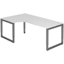 bümö Eckschreibtisch R-Serie Weiß / Graphit