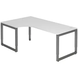 bümö Eckschreibtisch R-Serie Weiß / Graphit