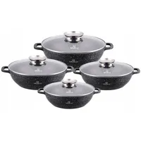 Klönberg Topf-Set 8tlg. Schöne niedriger Töpfe mit Steinbeschichtung 4