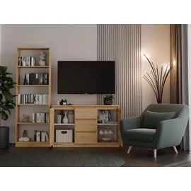 Top e shop Topeshop 2D3S ARTISAN, Eiche, 3 Schublade(n), Partikelbord, Einfarbig, Modern, Partikelbord - Braun