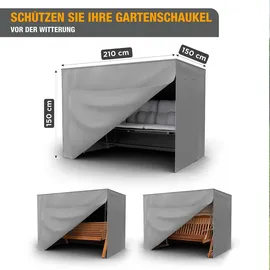 Kronenburg Handel Hollywoodschaukel Abdeckung 150 x 210 x 150 cm Grau