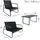 home collective Gartenlounge-Set Loungeset schwarz