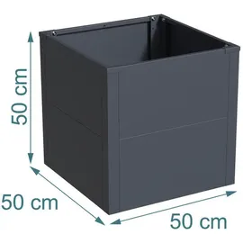 Relaxdays Hochbeet 75 x 75 x 80 cm Grau