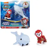 PAW PATROL PAW PATROL, Aqua Pups - Hero Pups Actionfiguren-Set mit 1 Marshall Welpenfigur und 1 Delfin Figur, Spielzeug geeignet für Kinder ab 3 Jahren