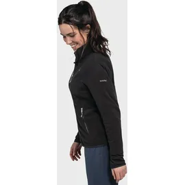 Schöffel Fleece Jk Style Ash WMS, leichte Fleecejacke aus wärmendem Tecnopile, schnelltrocknende Outdoorjacke mit 2-Wege-Stretch, black, 34