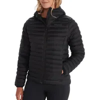 Marmot Wm's Echo Featherless Hoody, Ultra-leichte isolierte Winterjacke, warme Outdoorjacke mit Kapuze, wasserabweisende Steppjacke, winddichte Funktionsjacke, klein packbar, Black, XS