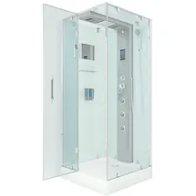 AcquaVapore AquaVapore Dampfdusche Duschtempel Sauna Dusche Duschkabine D38-00L2-EC 80x80 cm