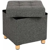 Songmics Sitzhocker mit Stauraum 38 cm x 38 cm x 40 cm Grau