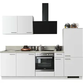 kochstation Küchenzeile KOCHSTATION KS-Scafa 260 cm weiß
