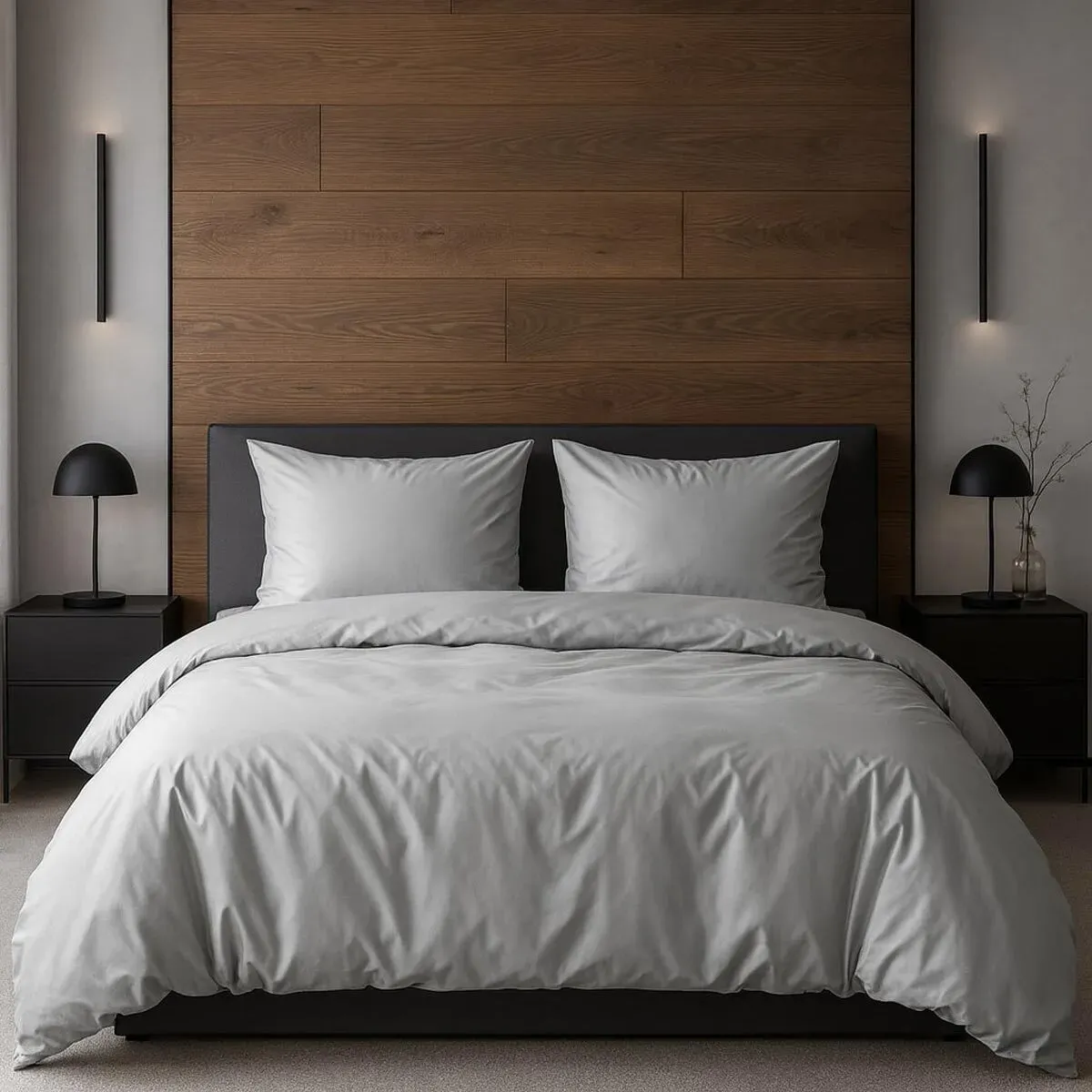 Traumschlaf Uni Mako-Satin Bettwäsche 2x Kissenbezug 65x100 cm | silber - grau