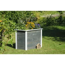 Dobar Hochbeet Two-Tone 108 x 65 x 80 cm Grau/Weiß