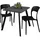 58 aufm Kessel Bistrotisch 70 x 70 x 75 cm Schwarz/Graphit