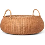 Ferm Living Aufbewahrungskorb Braided Ø 60 cm 60 x 60 x 32 cm braun