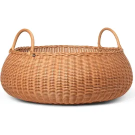 Ferm Living Aufbewahrungskorb Braided Ø 60 cm 60 x 60 x 32 cm braun