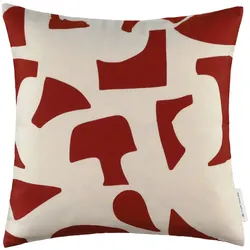 TOM TAILOR Unisex Gewebte Zierkissenhülle, rot, Gemustert, Gr. 40X40
