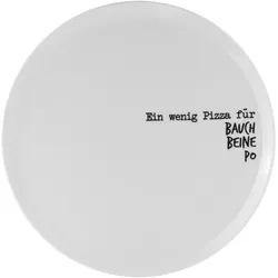 Pizzateller Graffiti Schwarz/Weiß