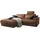 KAWOLA Ecksofa Lola Leder Recamiere links braun