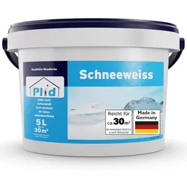 Plid Schneeweiß Wandfarbe weiß matt 5 l