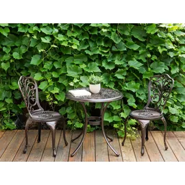 Beliani Gartentisch Ø 68 x 70 cm Braun