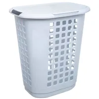 AC-Deco Hugger 63L weißer Wäschekorb aus Kunststoff mit Deckel