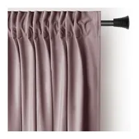 AmeliaHome Restilo Set Vorhang H 270 x B 140 cm mit Raffhalter 54 x 10 cm Velvet Optik Dunkelbeige 1 St. Kräuselband Wellenband Samt Halbverdunkelungsvorhang Fensterdekoration Dekoschal Dekorvorhang