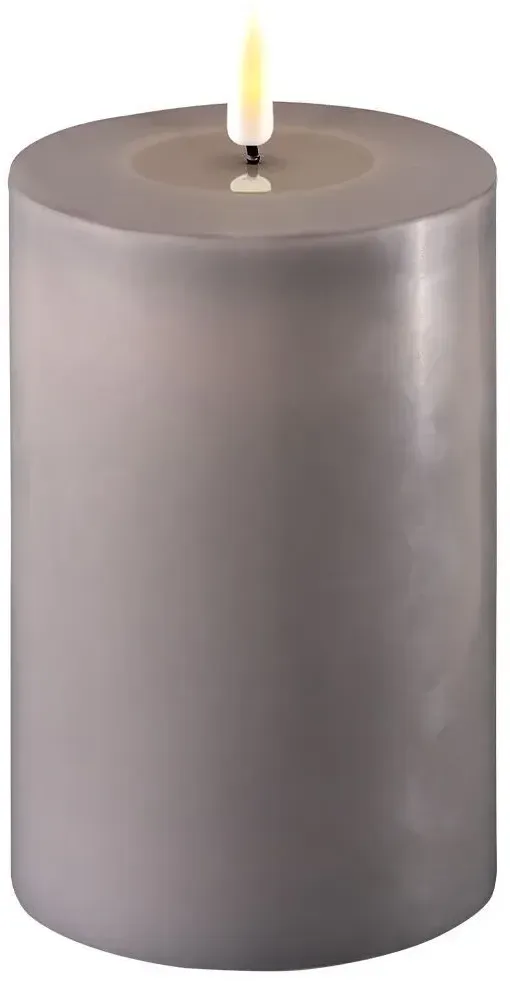 Stumpenkerze LED grau 10 x 15cm