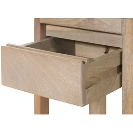 Massivmoebel24 Beistelltisch Weiß Mangoholz 30 x 90 x 30 cm