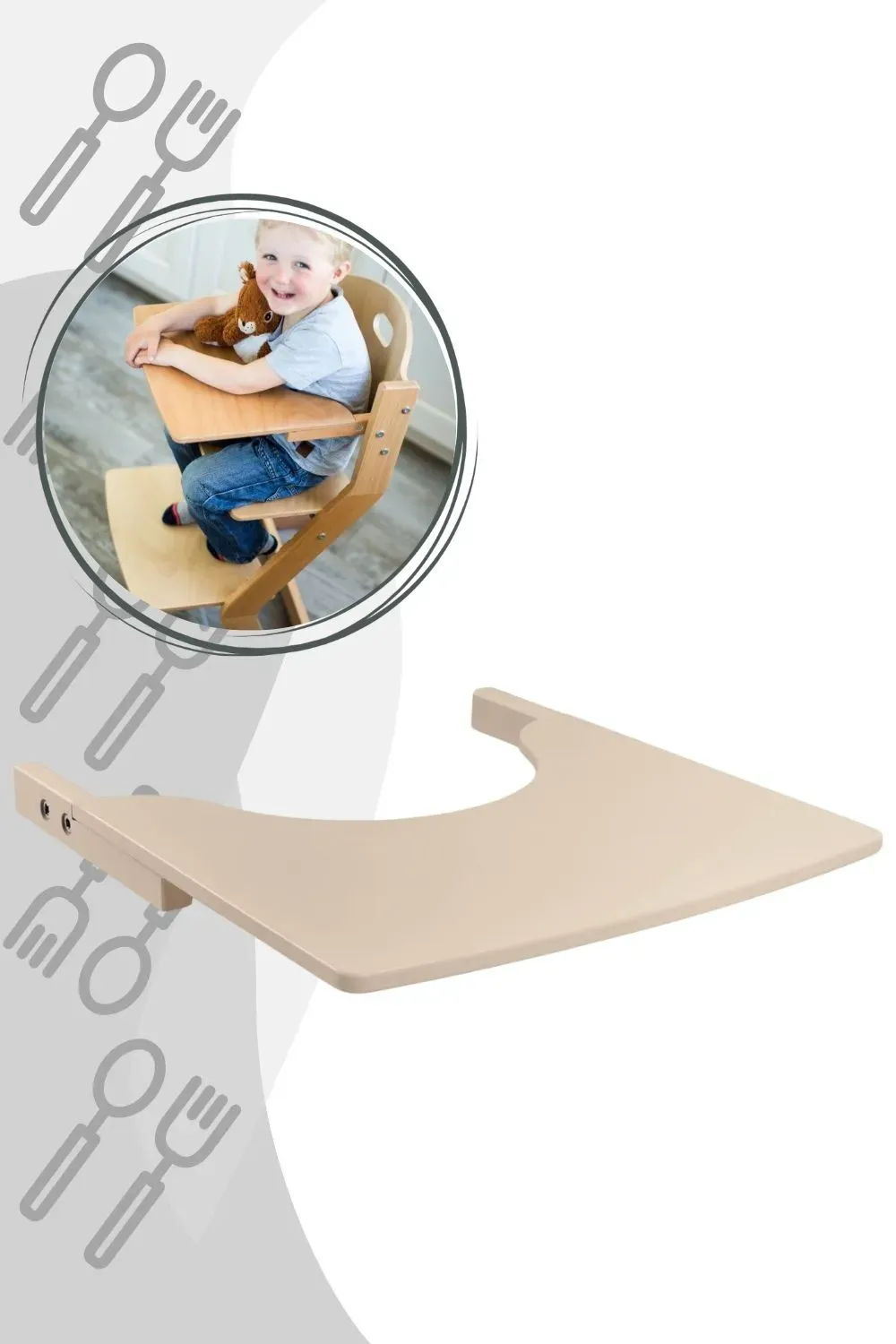 tiSsi® Kindertisch für Kinderhochstuhl, Tissi: Cashmere