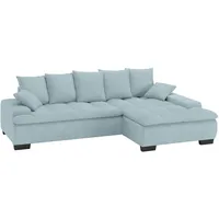Mr. Couch Ecksofa Haiti II, L-Form, Wahlweise mit Kaltschaum, Bett, Bettkasten blau 280 cm x 87 cm x 180 cm