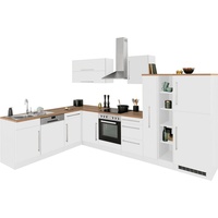 Kochstation Winkelküche »KS-Samos«, ohne E-Geräte, Stellbreite 340/220 cm weiß