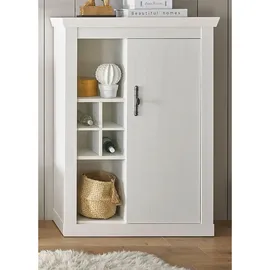 furn.design Highboard 105 x 146 cm Weiß / Pinie