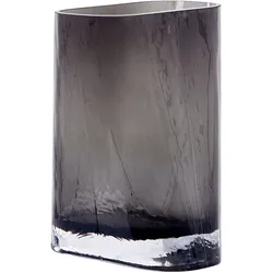 Blumenvase MITATA Glas 20 cm Grau