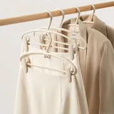 Hosenbügel Mit 2 Rutschfesten Clips, 5er-set Platzsparende Kunststoffbügel, Verschiebbarer Hosenbügel, Clip-bügel Für Röcke Und Unterwäsche
