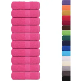 vidaXL Waschhandtücher 10 Stk. Rosa 30x30 cm 100% Baumwolle