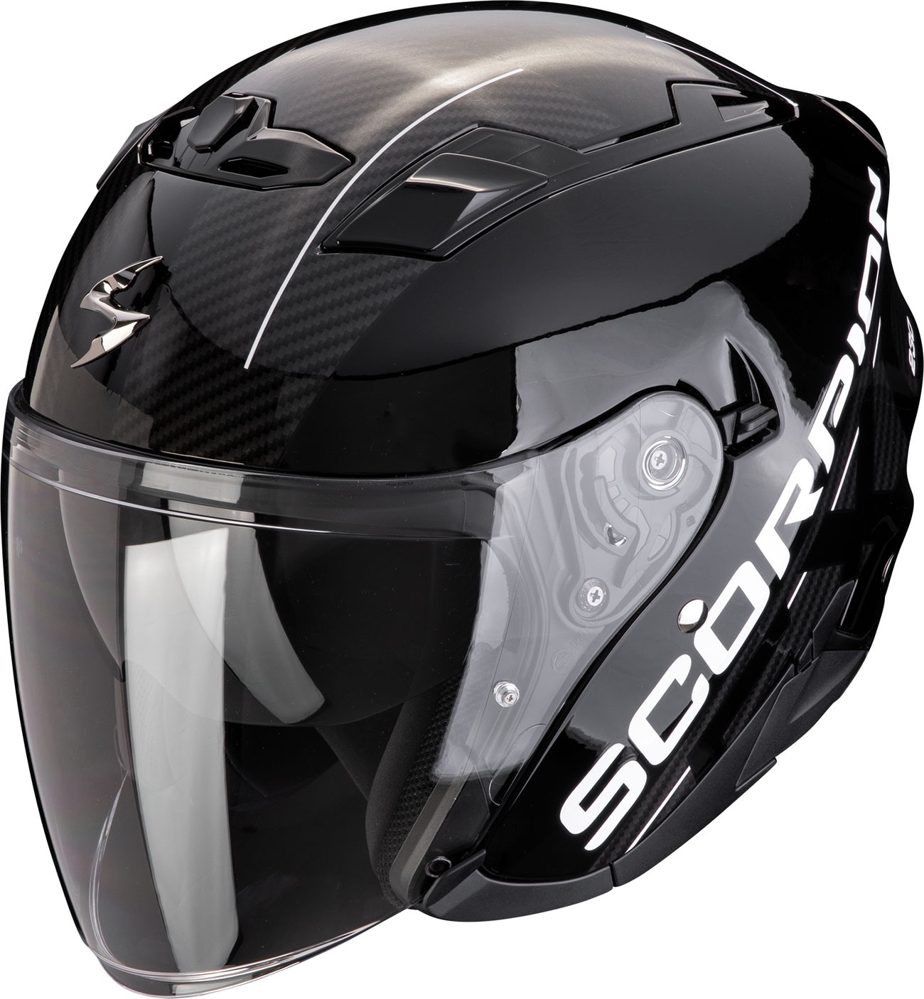 Scorpion EXO-230 QR, casque à réaction - Noir/Argent - XXL