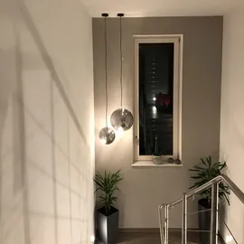 s.luce Sphere Pendelleuchte Glaskugel Gold/Klar / Ø 40cm