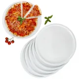 MamboCat Pizzateller 6er Set Bianco XXL Pizzateller Ø33,5cm 6 Personen Teller Platte weiß