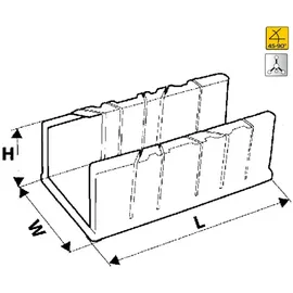 Topex Gehrungslade 233 x 53 x 56 mm