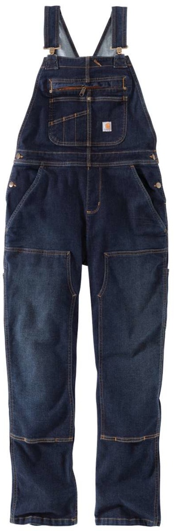 Carhartt Denim Double Front Dames tuinbroek, blauw, XS Voorvrouw