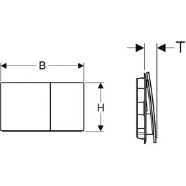 Geberit Sigma70 Betätigungsplatte Edelstahl schwarzchrom/gebürstet/easy-to-clean-beschichtet