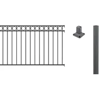 GAH Alberts Alberts Komplettset Zaun Circle 2 m 120 cm anthrazit zA