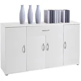 Roller Kommode , Weiß , Kunststoff , 3 Fächer , 1 Schubladen , 118x70x30 cm , Beimöbel erhältlich , Kleinmöbel, Kommoden, Kommoden