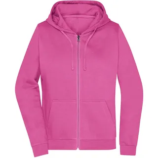 James & Nicholson Promo Zip Hoody Lady Klassische Sweatjacke mit Kapuze pink, XS