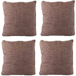 EXKLUSIV HEIMTEXTIL Kissenbezug (4 Stück) braun 40x40 cm