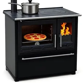 Plamen Küchenofen 850 Glas N schwarz 8 kW (linke Ausführung)