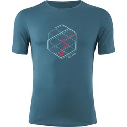 Löffler Men Printshirt Tracking Merino Light dark petrol (984) 50