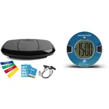 Bluefin Fitness Dual-Motor 3D Vibrationsplatte Extra Große Anti-Rutsch-Oberfläche Bluetooth Lautsprecher & ooono Park - Elektronische Parkscheibe mit Zulassung fürs Auto