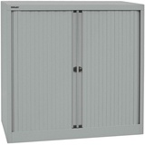 BISLEY Rollladenschrank EuroTambour, 2,5 OH, Metall, Sl355 Rollladen/Korpus silber 2 Fachböden 100,0 x 43,0 x 103,0 cm