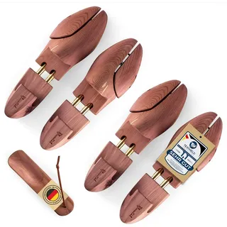 Blumtal TESTSIEGER Premium Schuhspanner Zedernholz - Schuhspanner Herren und Damen inkl. Schuhlöffel Schuhdehner ergonomisch - Schuhweiter - Shoe Stretcher pflegend und geruchsbindend - Größen 38-47
